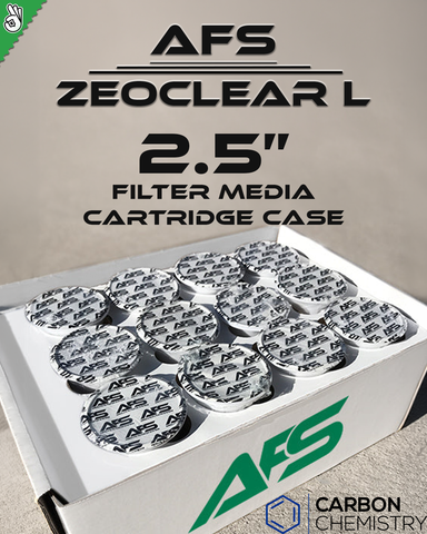 2.5" AFS/Carbon Chemistry Zeoclear L Filter Case (12-pack)