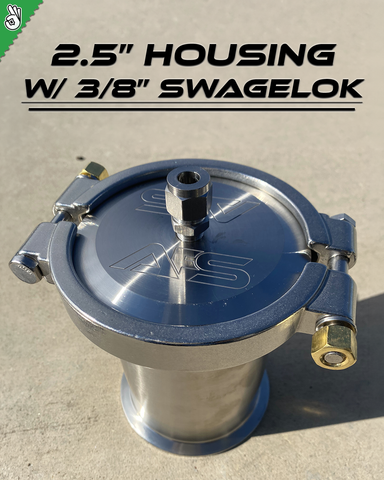 AFS 2.5" Housing -  3/8" Tube (Swagelok) Inline (2.5" Filters)