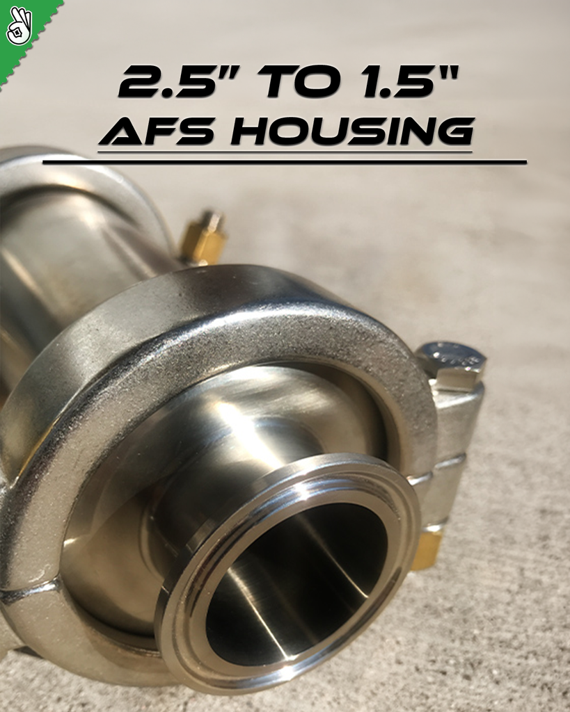 AFS 2.5" Housing - 1.5" Triclamp Inline (2.5" Filters)
